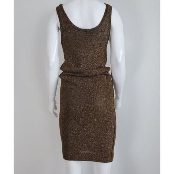 Vintage 70s Gold Sweater Dress - Picture 5 of 9